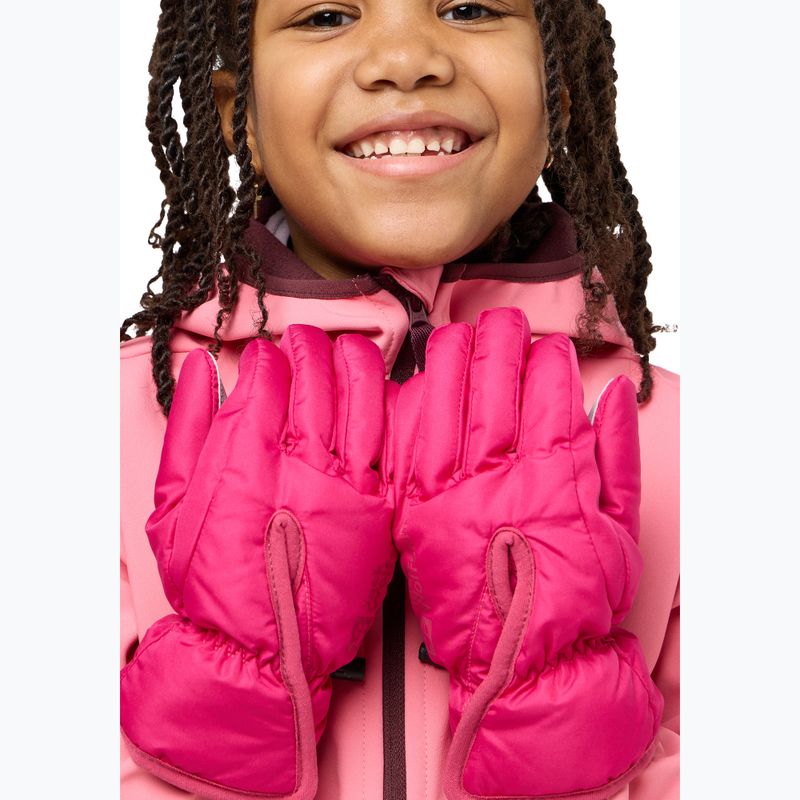 Jack Wolfskin Easy Entry children's trekking gloves dark fuchsia 2