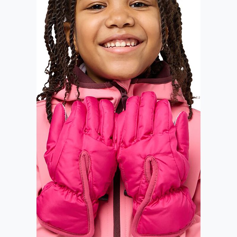 Jack Wolfskin Easy Entry children's trekking gloves dark fuchsia 2