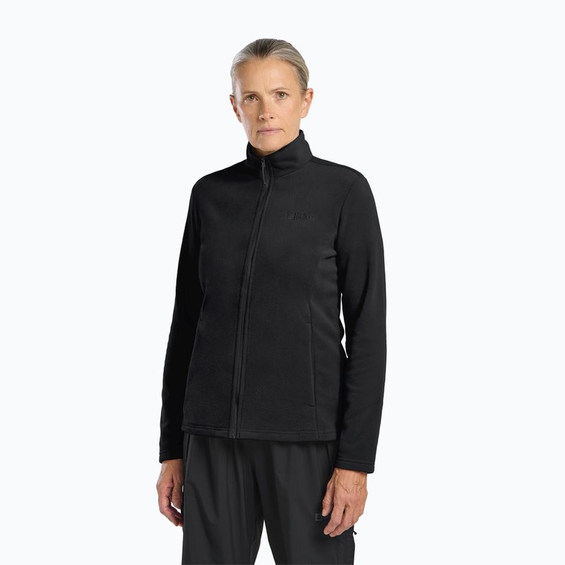 Women's fleece sweatshirt Jack Wolfskin Taunus Fz black