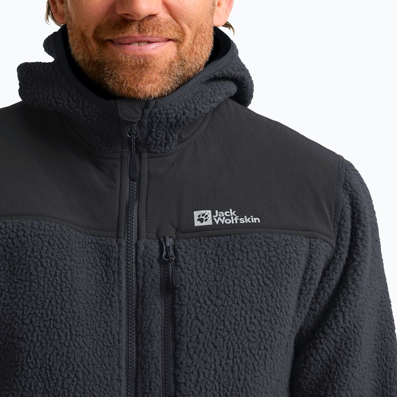 Jack Wolfskin men's Kammweg Pile Fz phantom fleece sweatshirt 5