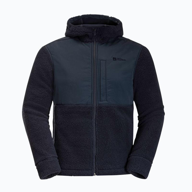 Men's Jack Wolfskin Felslicht Hooded fleece sweatshirt night blue 7