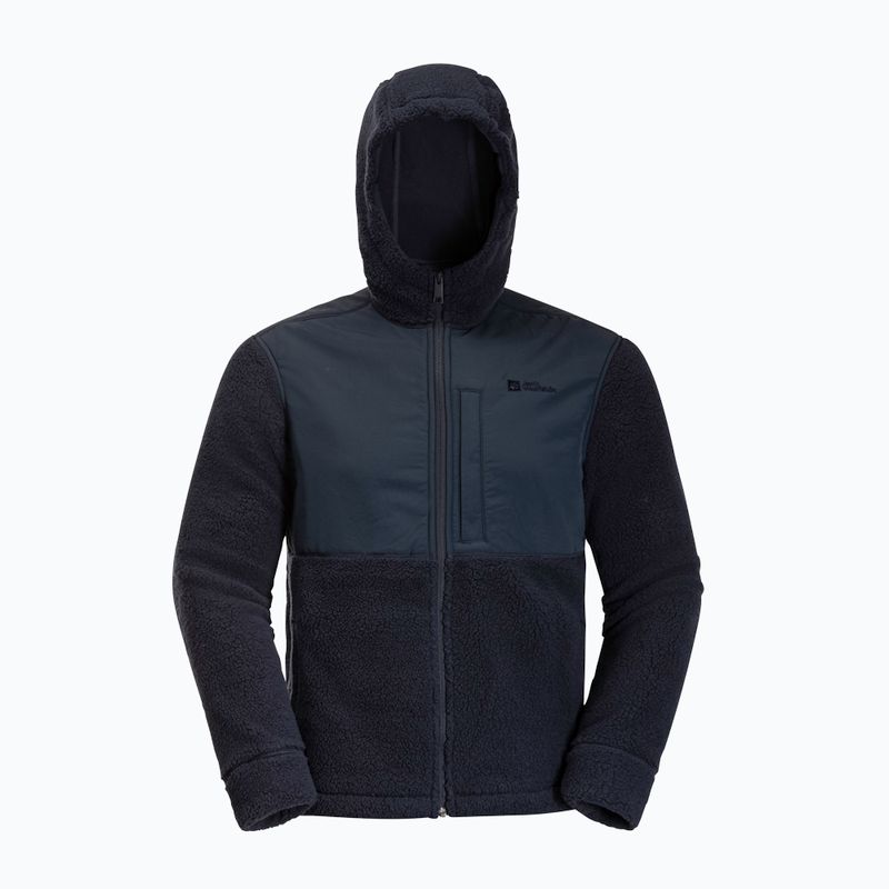 Men's Jack Wolfskin Felslicht Hooded fleece sweatshirt night blue 8