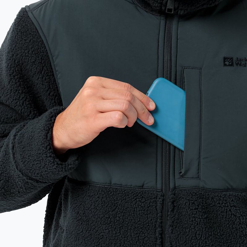 Men's Jack Wolfskin Felslicht Hooded fleece sweatshirt night blue 5