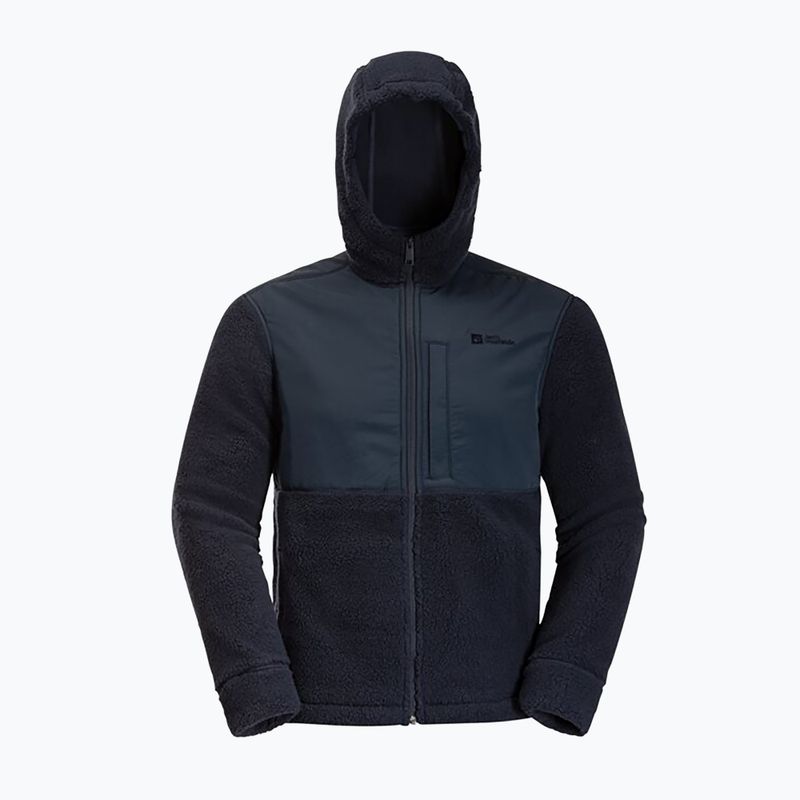 Men's Jack Wolfskin Felslicht Hooded fleece sweatshirt night blue 8