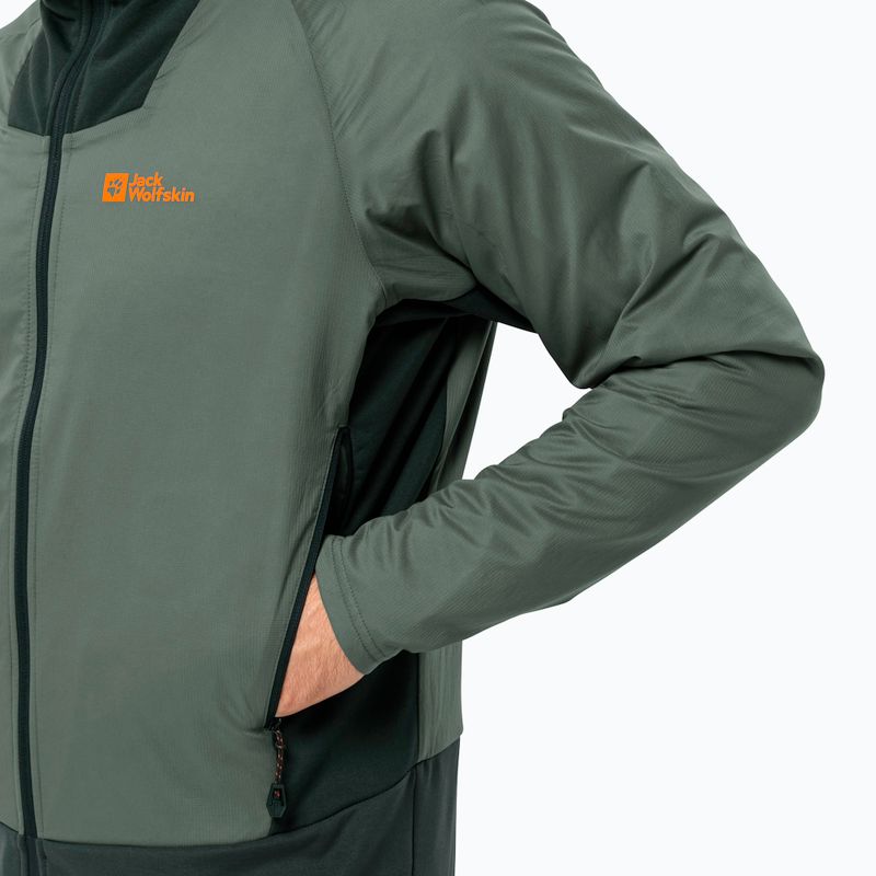 Jack Wolfskin Alpspitze Ins Hybrid hedge green men's rain jacket 5
