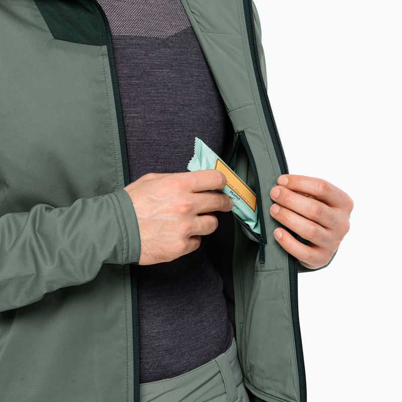 Jack Wolfskin Alpspitze Ins Hybrid hedge green men's rain jacket 6
