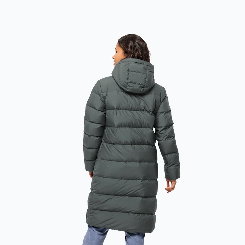 Jack Wolfskin women's Frozen Palace down coat slate green 2