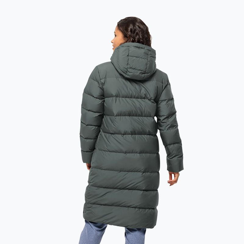 Jack Wolfskin women's Frozen Palace down coat slate green 2