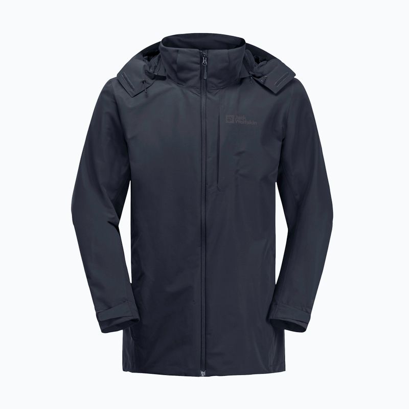 Jack Wolfskin men's rain jacket Fernblick 2L night blue 7