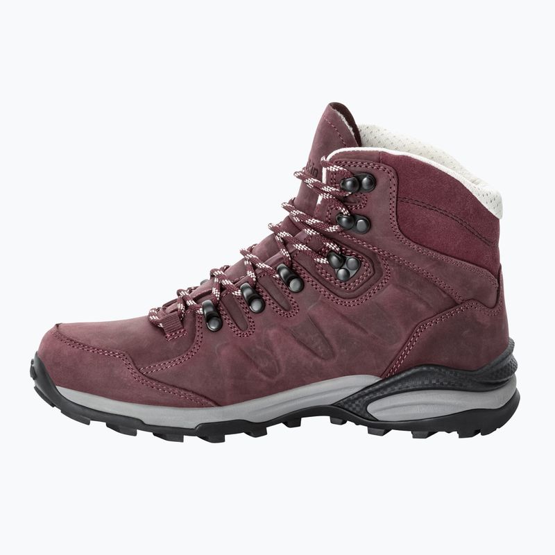 Jack Wolfskin women's trekking boots Refugio Prime Texapore Mid dark maroon 10