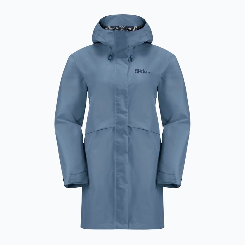 Women's Jack Wolfskin Cape West Raincoat elemental blue 7