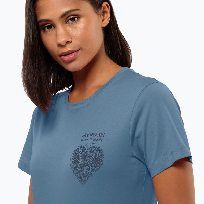 Jack Wolfskin women's T-shirt Discover Heart elemental blue 3