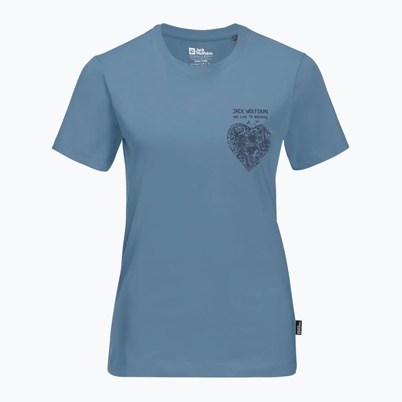 Jack Wolfskin women's T-shirt Discover Heart elemental blue 4