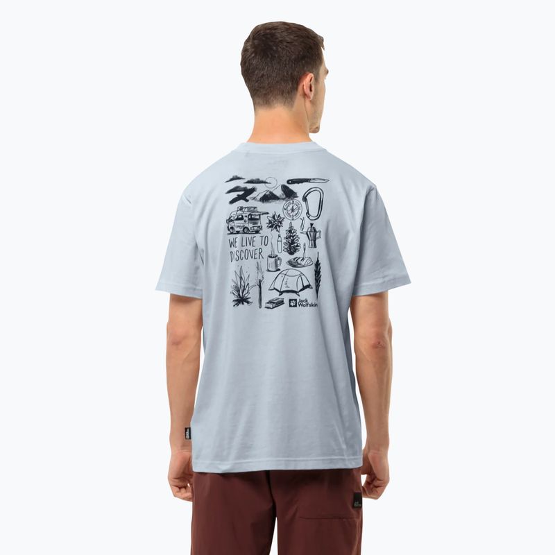 Jack Wolfskin men's T-shirt Discover soft blue 2