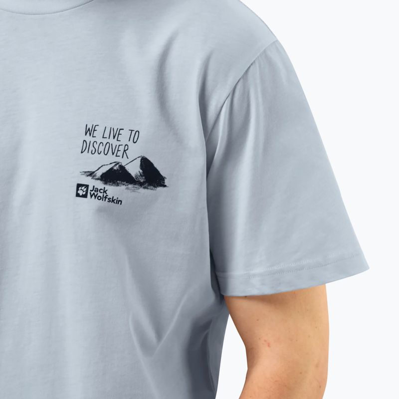 Jack Wolfskin men's T-shirt Discover soft blue 3