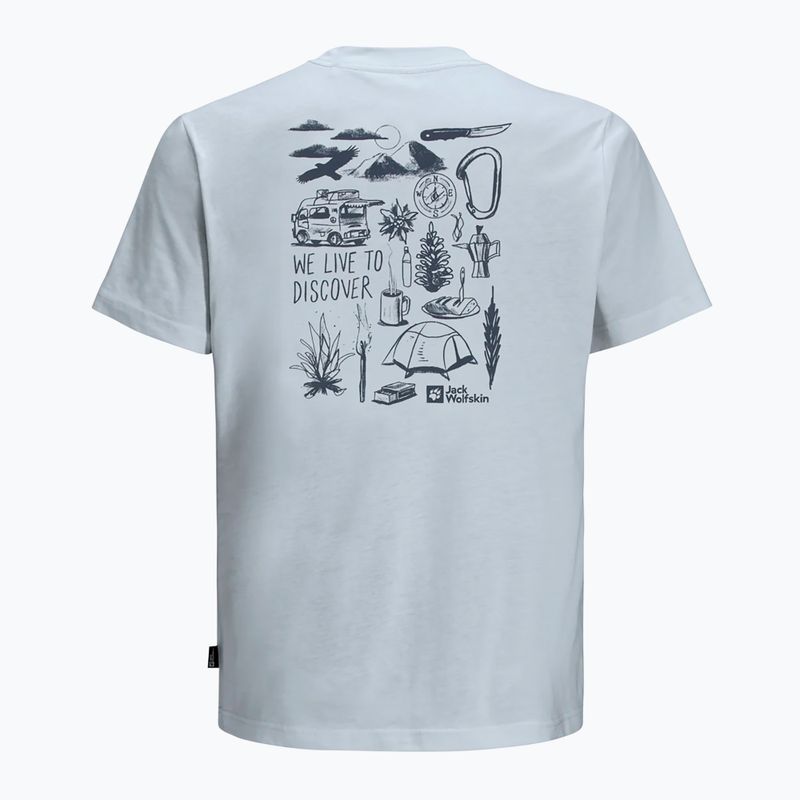 Jack Wolfskin men's T-shirt Discover soft blue 5