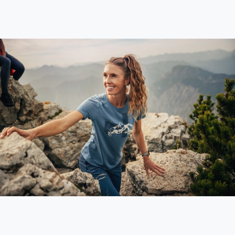 Jack Wolfskin women's trekking t-shirt Vonnan S/S Graphic elemental blue 5