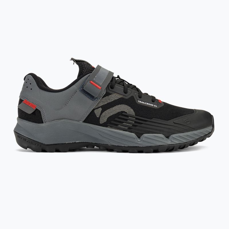 Men's MTB cycling shoes adidas FIVE TEN Trailcross Clip In core black/grey three/red 2