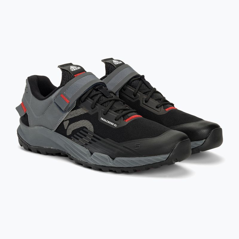 Men's MTB cycling shoes adidas FIVE TEN Trailcross Clip In core black/grey three/red 6