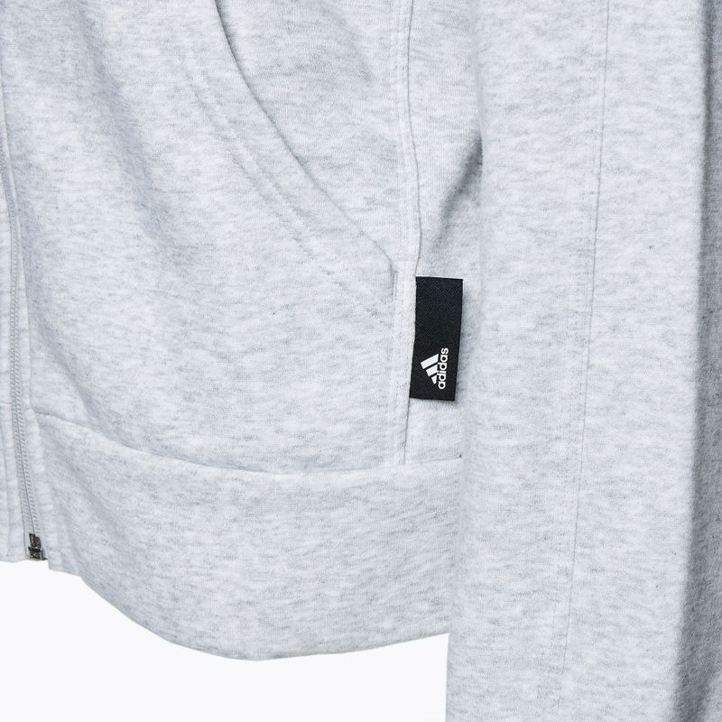 Women's adidas Studio Lounge Fleece Full Zip light grey 3