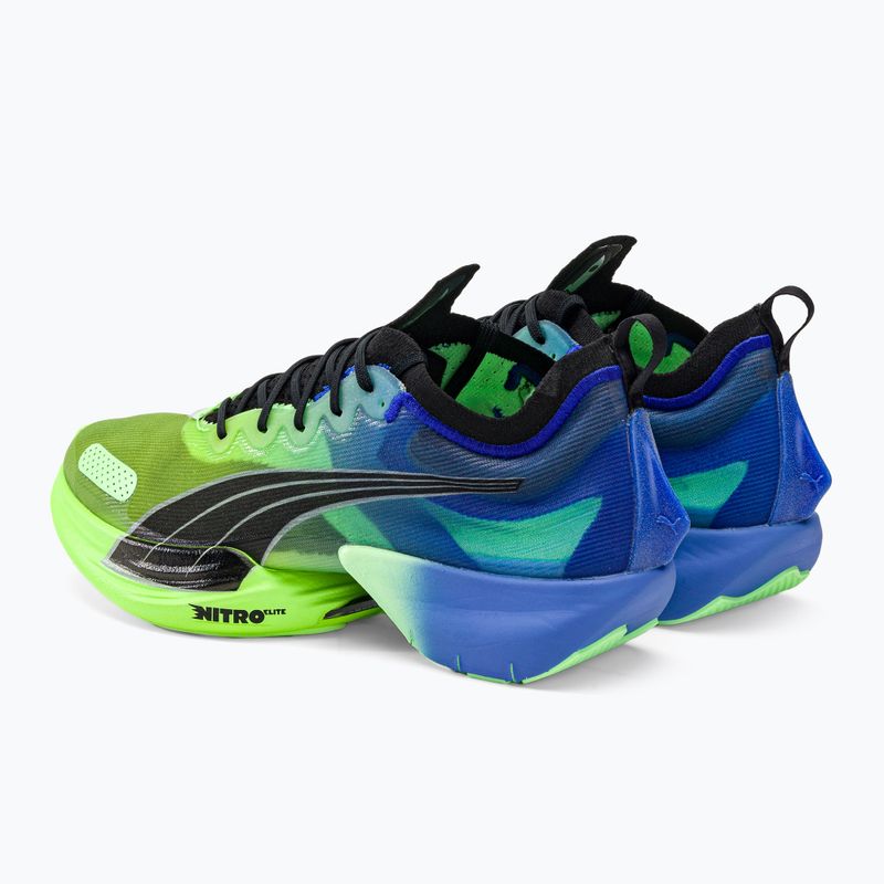 Men's running shoes PUMA Fast-R NITRO Elite Carbon royal sapphire/fizzy lime 3