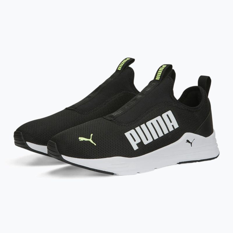 Men's PUMA Wired Rapid shoes puma black / puma white / fluo yellow 10