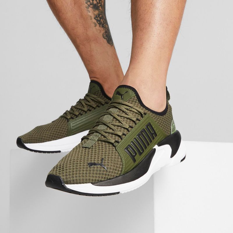 Men's training shoes PUMA Softride Premier Slip On Tiger Camo green 378028 03 2