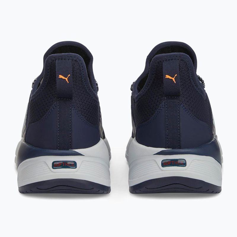 PUMA Softride Premier Slip-On men's running shoes navy/platinum gray/ultra orange 12