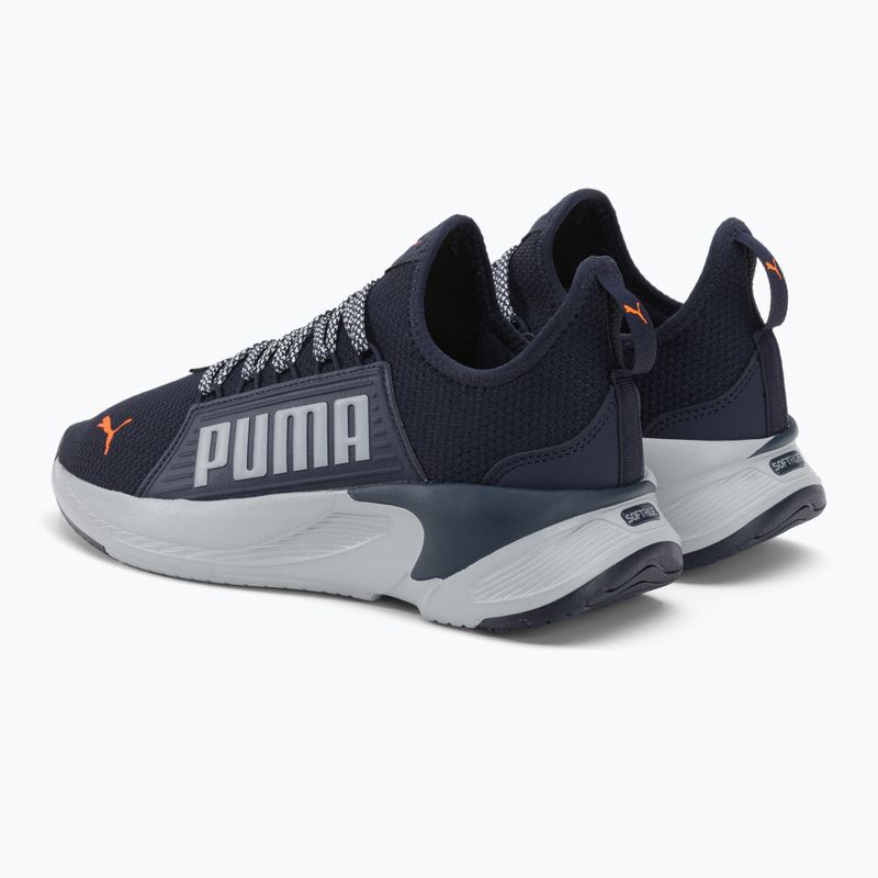 PUMA Softride Premier Slip-On men's running shoes navy/platinum gray/ultra orange 3