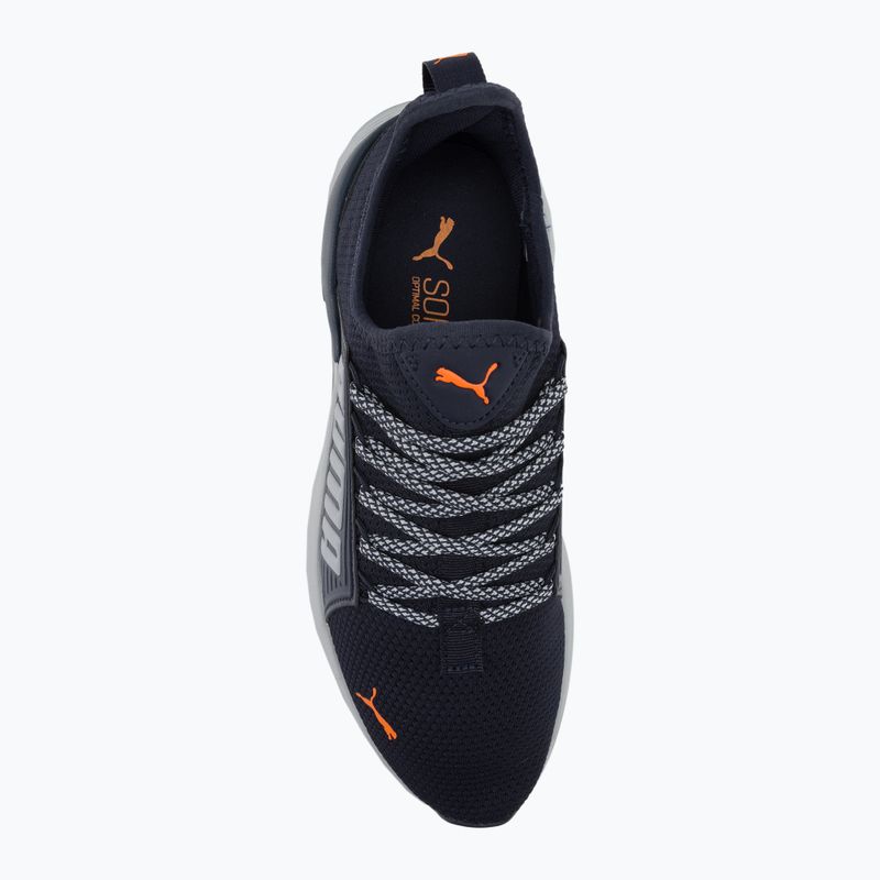 PUMA Softride Premier Slip-On men's running shoes navy/platinum gray/ultra orange 6
