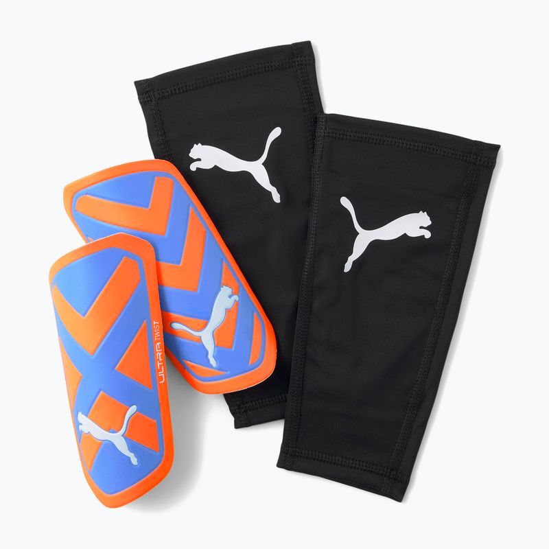 PUMA Ultra Twist Sleeve shin guards ultra orange/blue glimmer