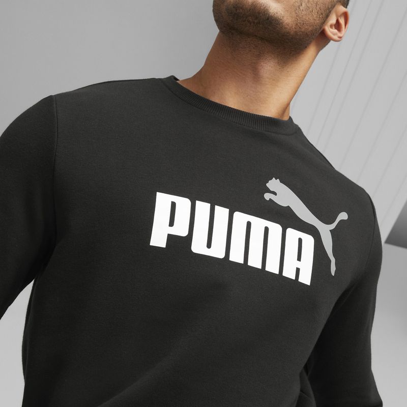 Men's PUMA Essentials+ Two-Tone Big Log TR sweatshirt puma black/puma white 6