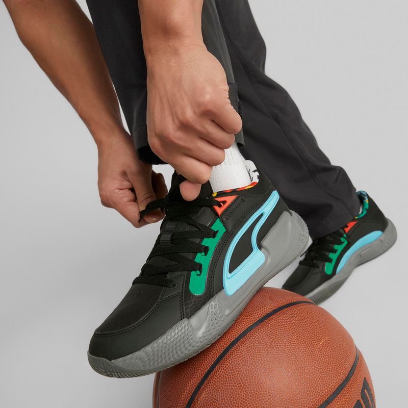 PUMA Court Rider Chaos Block Party men's basketball shoes black 378265 01 2
