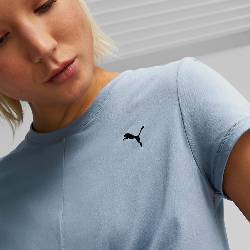 Women's yoga shirt PUMA Studio Yogini Lite Twist blue 523164 18 5