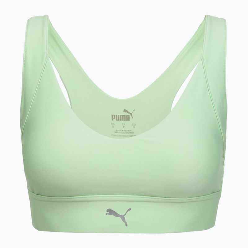 Women's running bra Puma High Impact Ultraform Running Bra green/silver