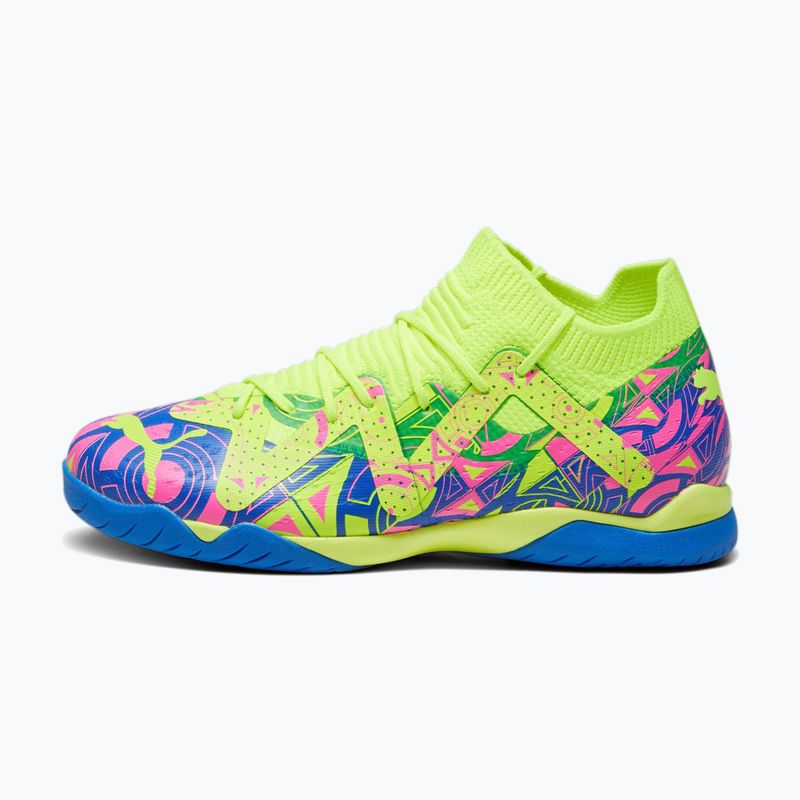PUMA Future Match Energy IT + Mid Jr children's football boots ultra blue/yellow alert/luminous pink 11