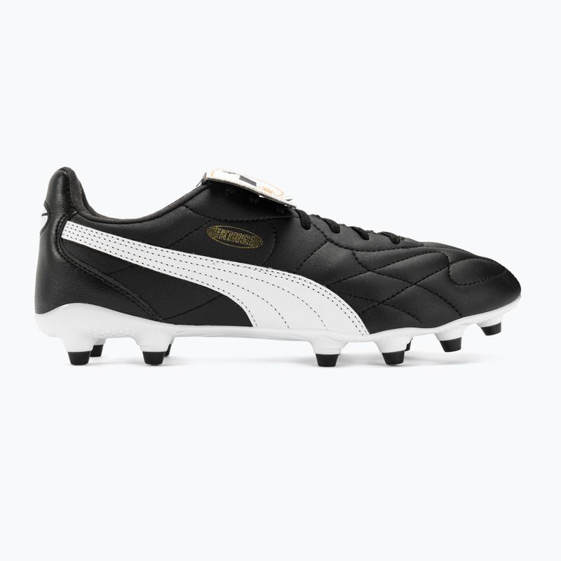 Men's football boots PUMA King Top FG/AG puma black/puma white/puma gold 2