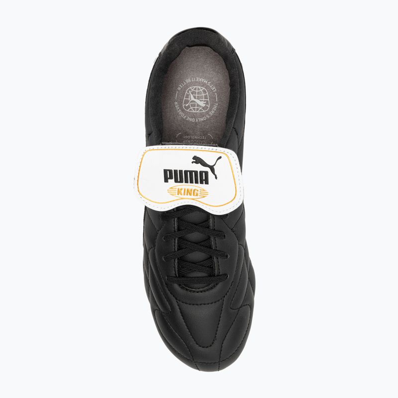 Men's football boots PUMA King Top FG/AG puma black/puma white/puma gold 6