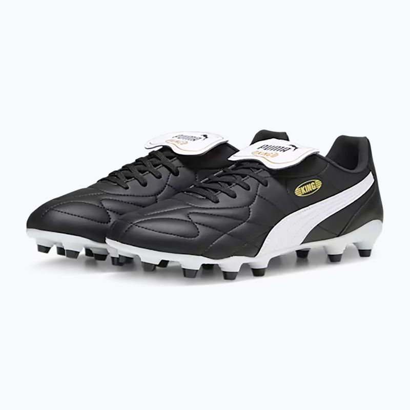 Men's football boots PUMA King Top FG/AG puma black/puma white/puma gold 13