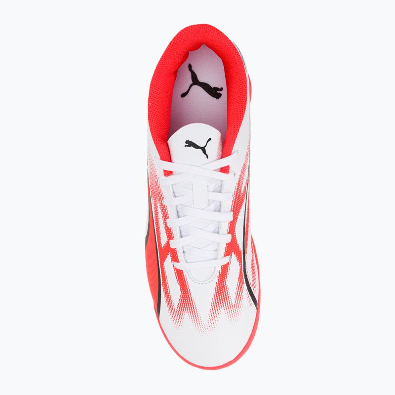 PUMA Ultra Play IT Jr children's football boots puma white/puma black/fire orchid 6