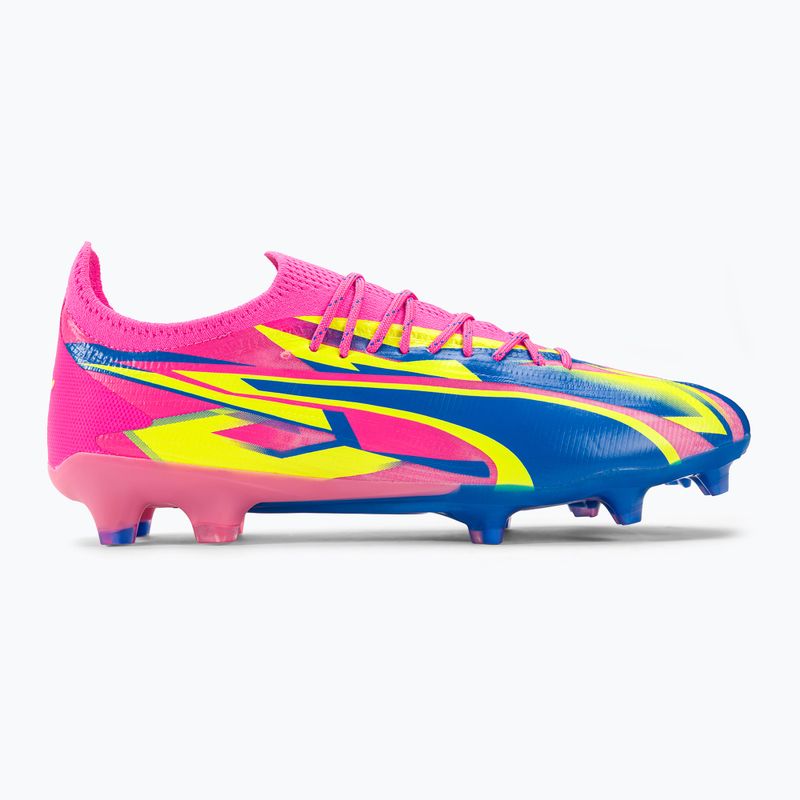 Men's football boots PUMA Ultra Ultimate Energy FG/AG luminous pink/ultra blue/yellow alert 2