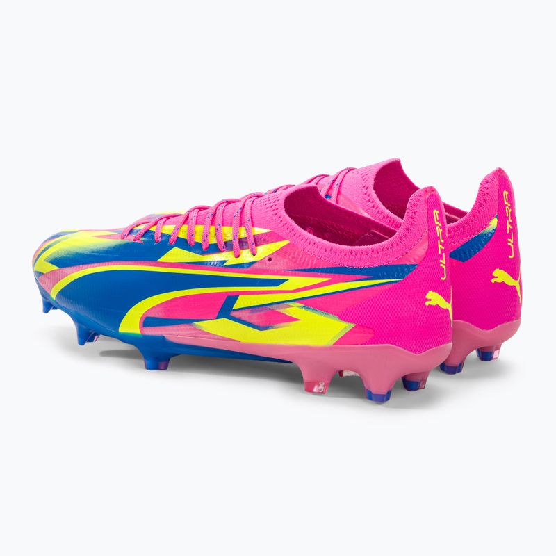 Men's football boots PUMA Ultra Ultimate Energy FG/AG luminous pink/ultra blue/yellow alert 3