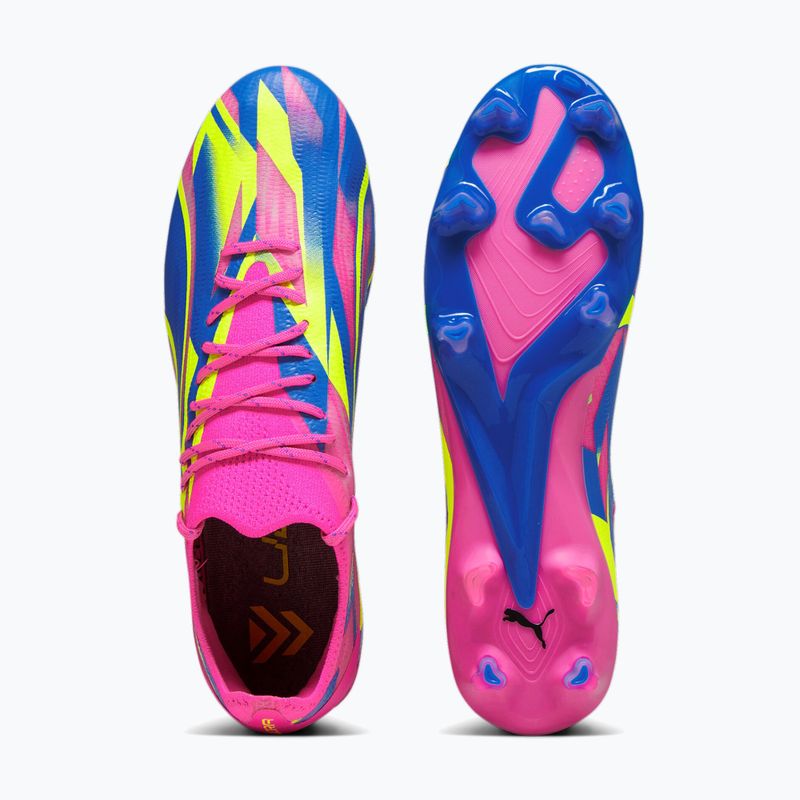 Men's football boots PUMA Ultra Ultimate Energy FG/AG luminous pink/ultra blue/yellow alert 15