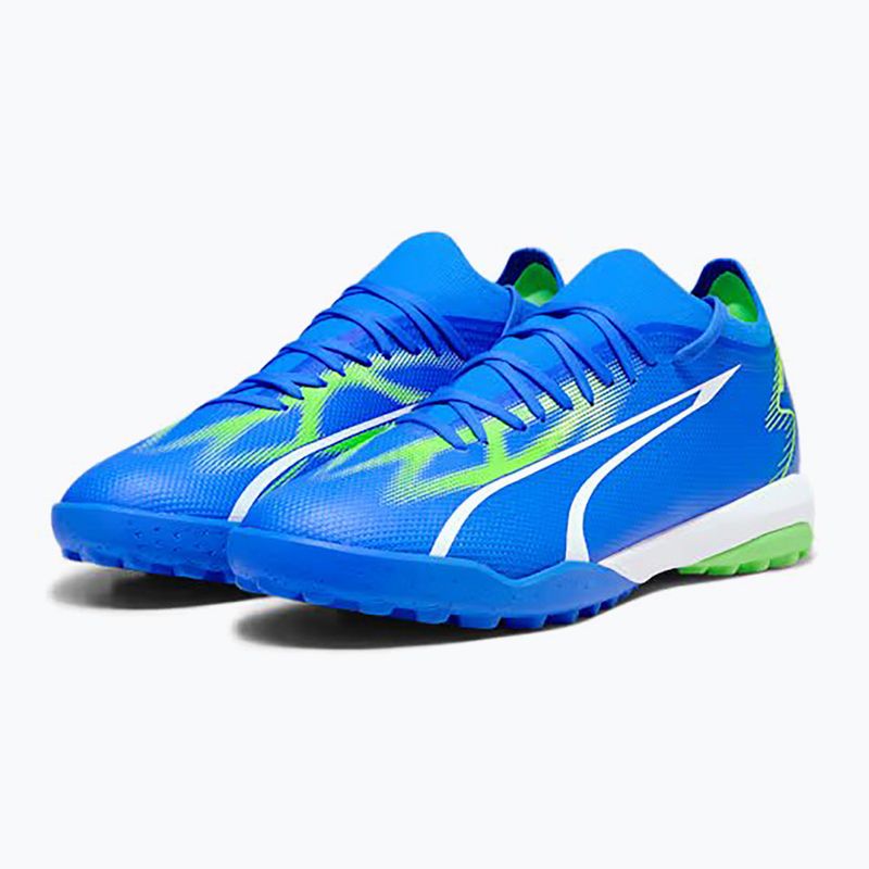 Men's PUMA Ultra Match TT football boots ultra blue/puma white/pro green 8