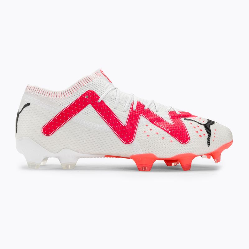 Men's football boots PUMA Future Ultimate Low FG/AG puma white/puma black/fire orchid 2