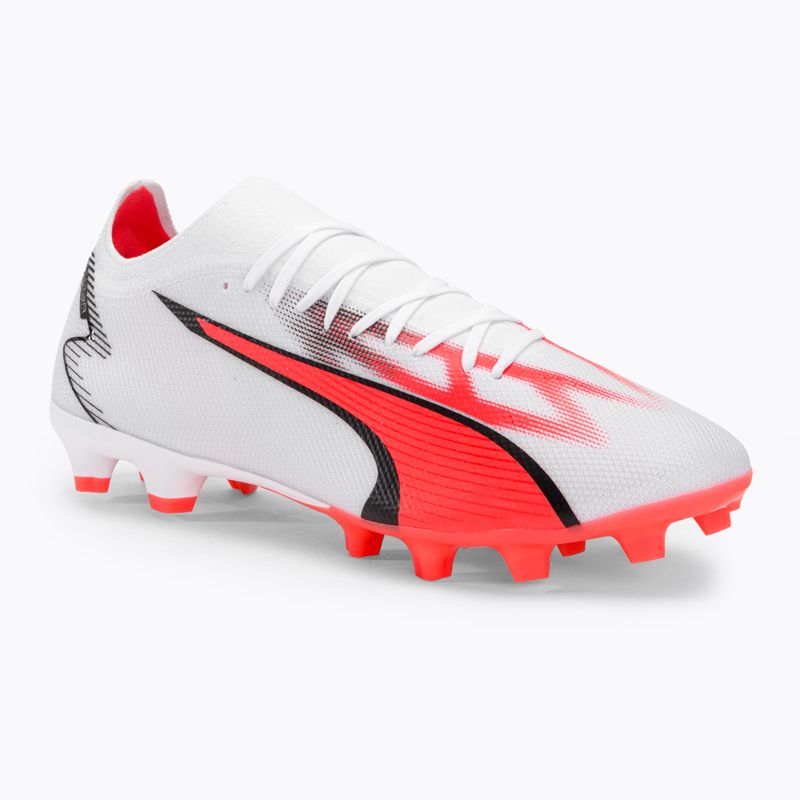 PUMA Ultra Match FG/AG men's football boots puma white/puma black/fire orchid