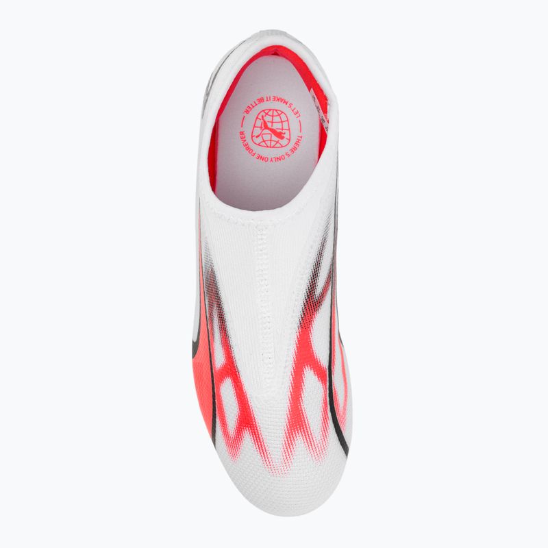 PUMA Ultra Match Ll FG/AG Jr children's football boots puma white/puma black/fire orchid 6