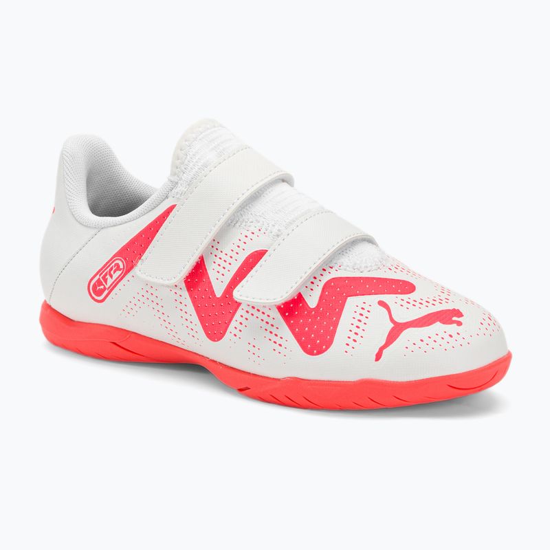 PUMA Future Play IT V Jr children's football boots puma white/fire orchid