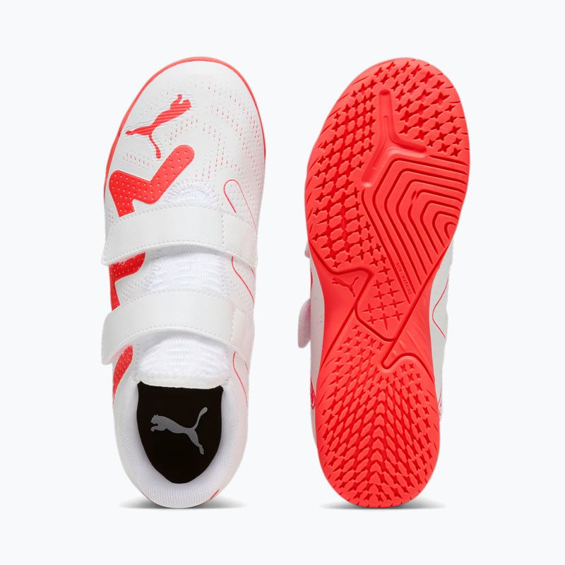 PUMA Future Play IT V Jr children's football boots puma white/fire orchid 13