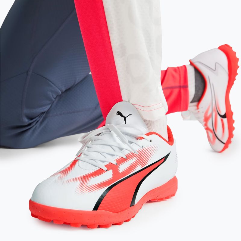 Men's football boots PUMA Ultra Play FG/AG puma white/puma black/fire orchid 2
